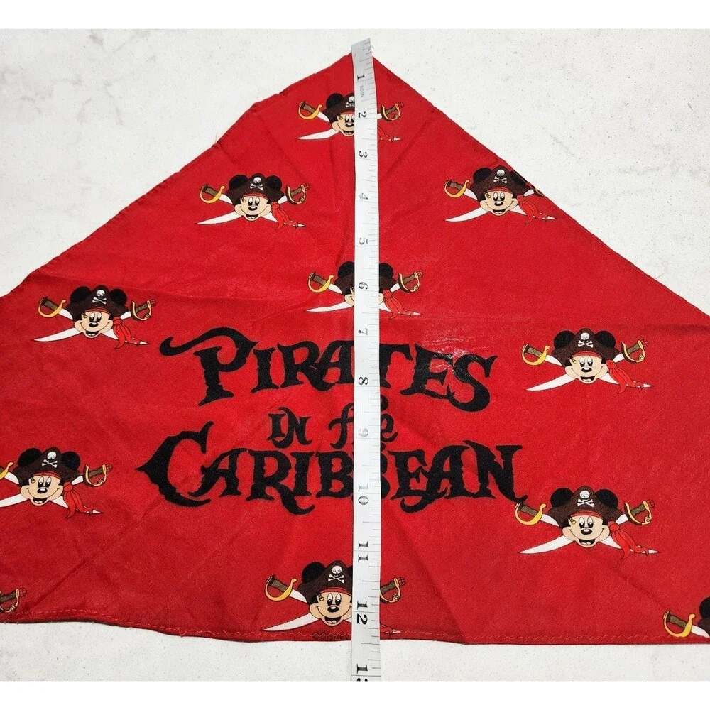 Mickey Mouse Pirates OF The Caribbean Handkerchief Scarf Disney Cruise Lane EUC